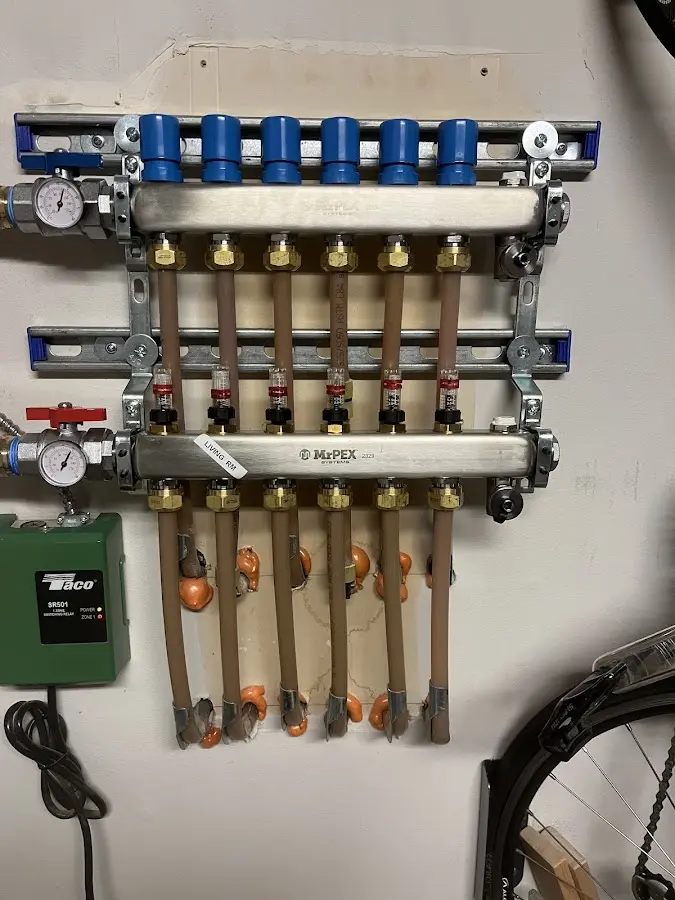 Plumber performing Gas Line Installation at a residential property in Altus